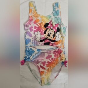 Disney Kids Swim One Piece - Multicolor with Minnie Mouse